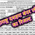 maharashtra rajya lottery result